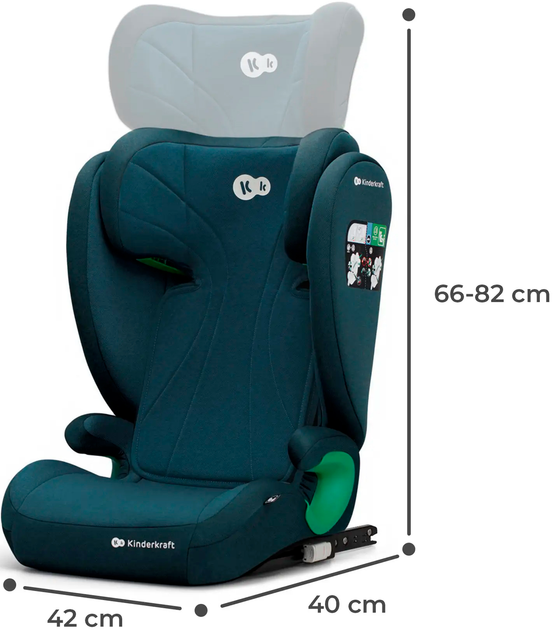 Fotelik samochodowy KinderKraft Junior Fix 2 i-Size Harbour Blue (KCJUFI20BLU0000) - obraz 9