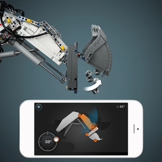 Zestaw klocków LEGO Technic Koparka Liebherr R 9800 4108 elementów (42100) - obraz 9