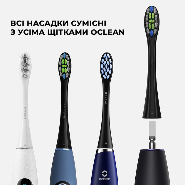 Насадки для електричної зубної щітки Oclean P1S12 Gum Care Ultra Soft Білі 2 шт (C0400189) - зображення 2