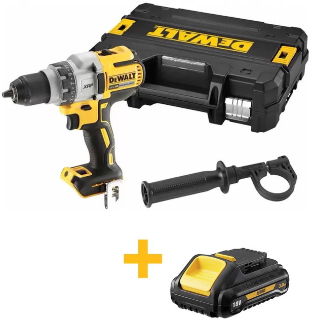 Bezszczotkowa wiertarko-wkrętarka udarowa DeWalt XR Li-Ion Power Stack DCD991NT + akumulator DCB187 (DCD991NT-XJ) - obraz 1