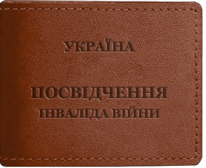 Кожаная обложка для удостоверения инвалида войны BlankNote Светло ...