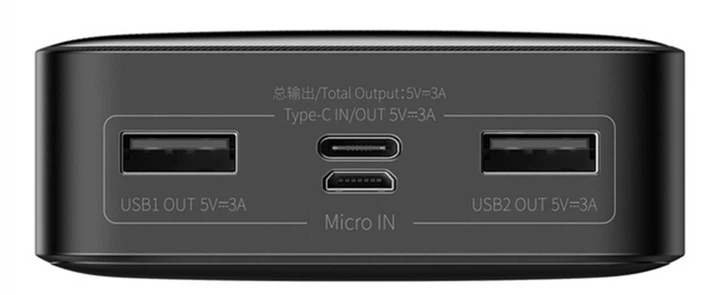 Powerbank Baseus Bipow Digital Display Power Bank Overseas Edition 20000mAh 15W Black (PPBD050101) - obraz 3