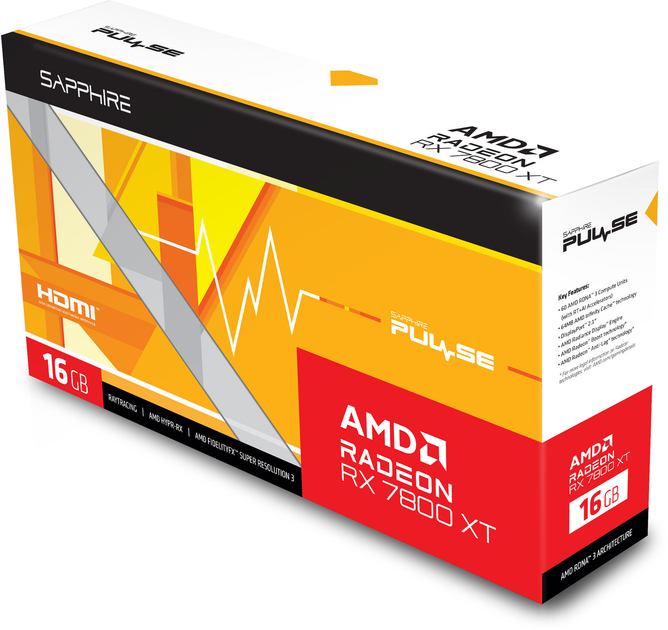 Відеокарта Sapphire PCI-Ex Radeon RX 7800 XT Pulse 16GB GDDR6 (256bit) (2430/19500) (2 х HDMI, 2 x DisplayPort) (11330-02-20G) - зображення 6