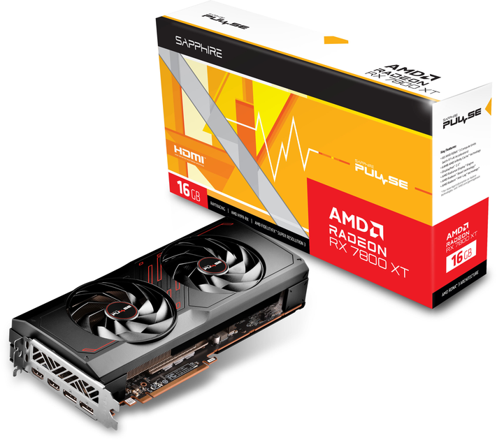 Відеокарта Sapphire PCI-Ex Radeon RX 7800 XT Pulse 16GB GDDR6 (256bit) (2430/19500) (2 х HDMI, 2 x DisplayPort) (11330-02-20G) - зображення 7