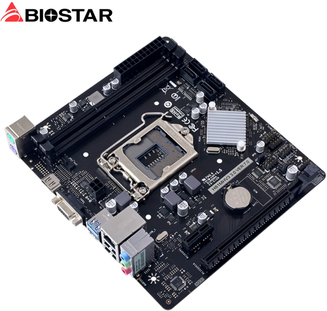 Материнська плата Biostar H81MHV3 3.0 (s1150, Intel H81, PCI-Ex16) - зображення 2