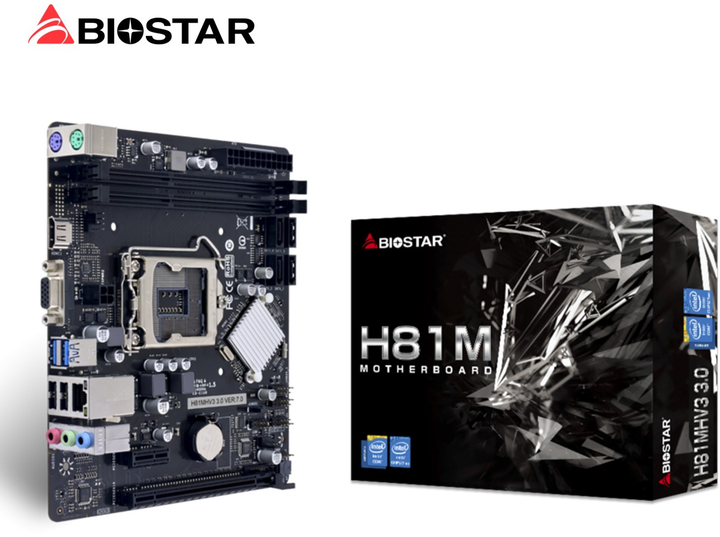Материнська плата Biostar H81MHV3 3.0 (s1150, Intel H81, PCI-Ex16) - зображення 4