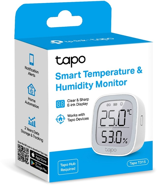 Розумний датчик температури та вологості TP-Link Tapo T315 - зображення 2