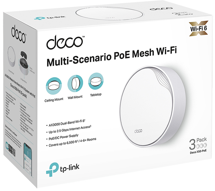 Router TP-LINK Deco X50-PoE (3-pack) - obraz 8