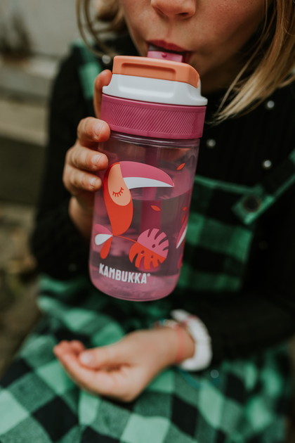 Butelka na wodę Kambukka Lagoon Kids Toekan Love 400 ml Pink (11-04046) - obraz 7