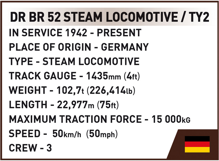 Klocki konstrukcyjne Cobi Trains Lokomotywa DRB Class 52 1723 szt. (5902251062835) - obraz 8