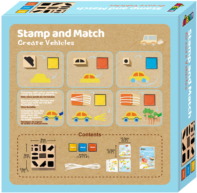 Zestaw dla kreatywnych Avenir Stamp And Match Transport (6920773317652) - obraz 2