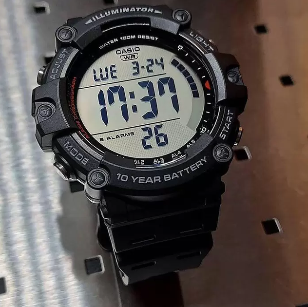 Чоловічий наручний годинник CASIO AE-1500WH-1A Чорний - Фото 5 Чоловічий наручний годинник CASIO AE-1500WH-1A Чорний - зображення 5