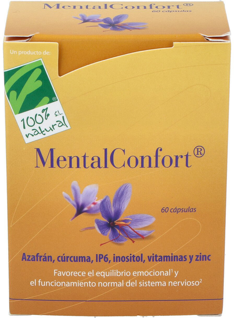 Дієтична добавка 100% Natural Mentalconfort 30 капсул (8437019352097) - зображення 1