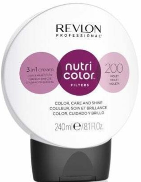 Тонуючий бальзам для волосся Revlon Nutri Color Filters Toning 200 240 мл (8007376047006) - зображення 1