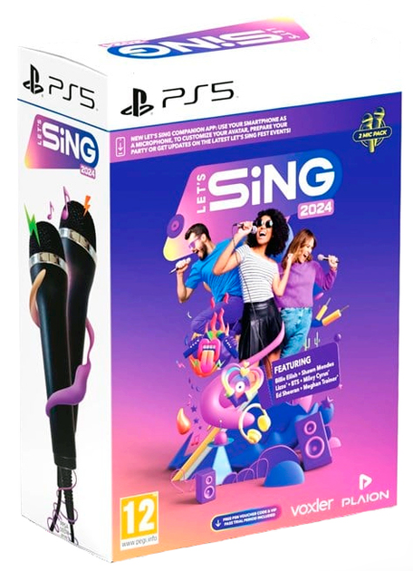 Гра для PlayStation 5 Lets Sing 2024 та 2 мікрофона (4020628611491) - зображення 1