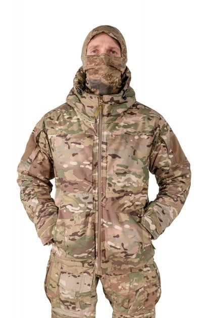 Куртка тактична зимова військова Ріп Стоп з тепловідбивною підкладкою Omni Hit Multicam з капюшоном Мультикам р.XL - зображення 1