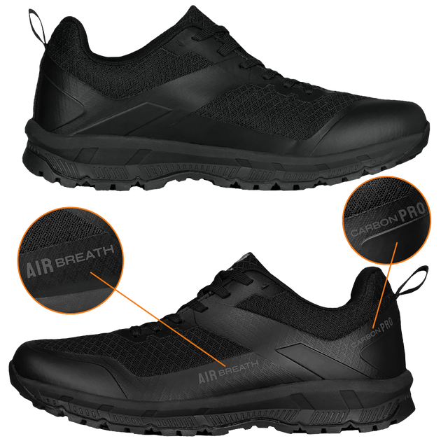 Кросівки тактичні демісезонні універсальні для охоронних структур Carbon Pro Чорні (7238), 45 TR_7238-45 - зображення 2