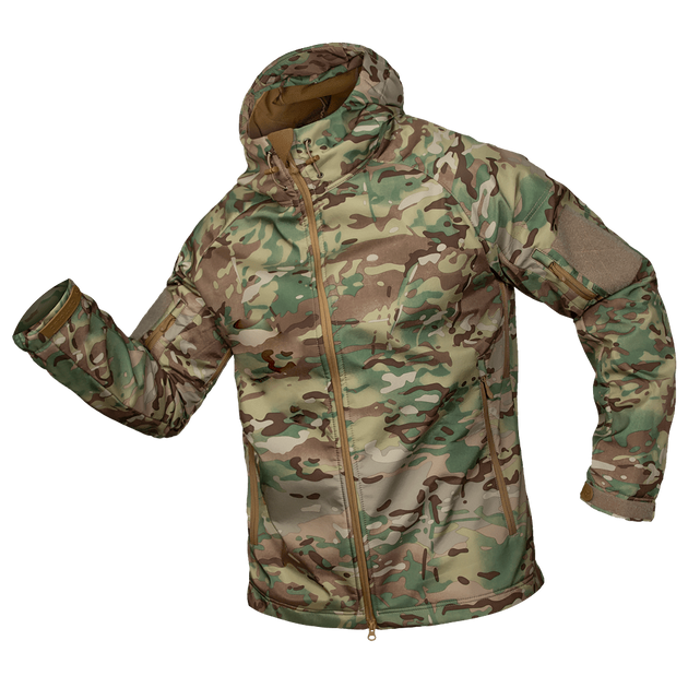 Куртка тактическая демисезонная мужская для силовых структур CM Stalker SoftShell Мультикам (7089), L TR_7089(L) - изображение 1