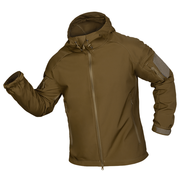 Куртка тактична демісезонна чоловіча для силових структур Stalker SoftShell Койот (7346), L TR_7346-L - зображення 1