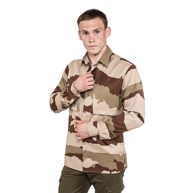Рубашка тактическая камуфляжная боевая для силовых структур Brotherhood Camo 56-58/182-188 TR_BH-U-SHC-D-56-182 - изображение 1