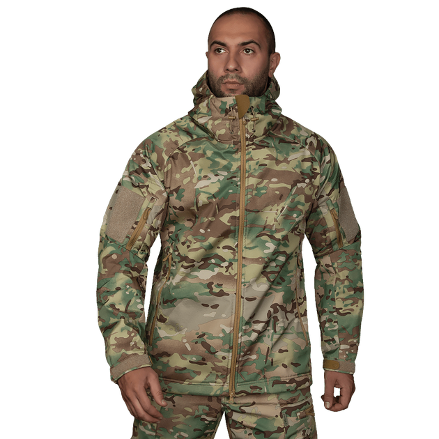 Куртка тактична демісезонна чоловіча для силових структур CM Stalker SoftShell Мультикам (7089), M TR_7089(M) - зображення 2