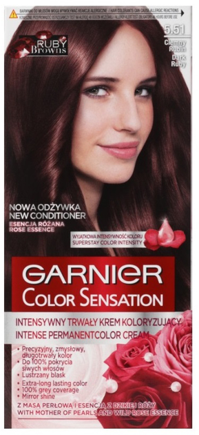 Krem koloryzujący do włosów Garnier Color Sensation 5.51 Ciemny Rubin 156 g (3600542072090) - obraz 1