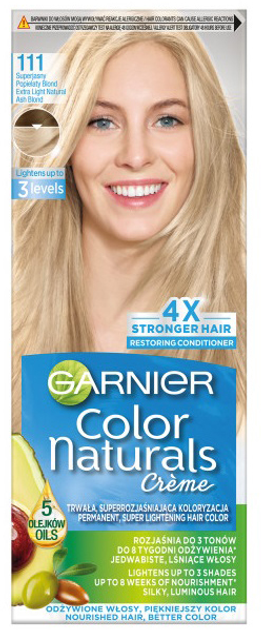 Крем-фарба для волосся Garnier Color Naturals Creme 111 Світло-попелястий блонд 156 г (3600540179906) - зображення 1