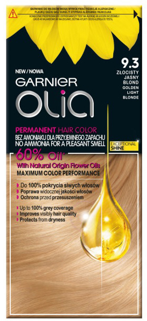 Краска для волос Garnier Olia 9.3 Золотисто-русый 159 г (3600542244176 ...