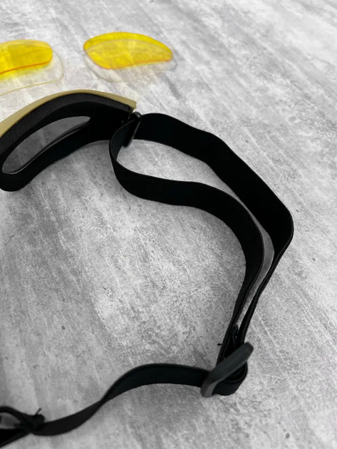 Защитные очки маска + 3 линзы Койот (Kali) - изображение 2