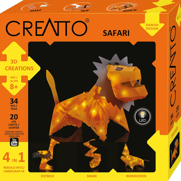 Zestaw puzzli kreatywnych Kosmos Creatto Safari (5700002003553) - obraz 1