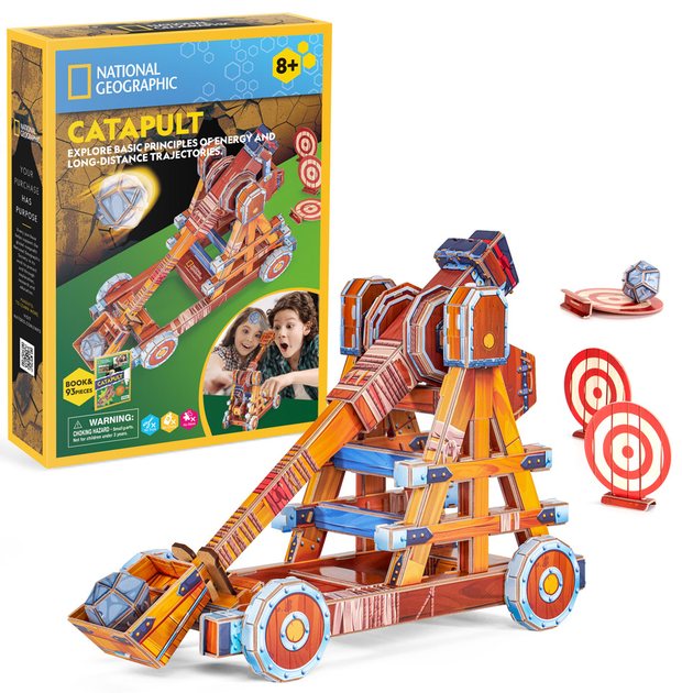 Puzzle konstrukcyjne 3D CubicFun Katapulta (306-DS1086H) - obraz 2