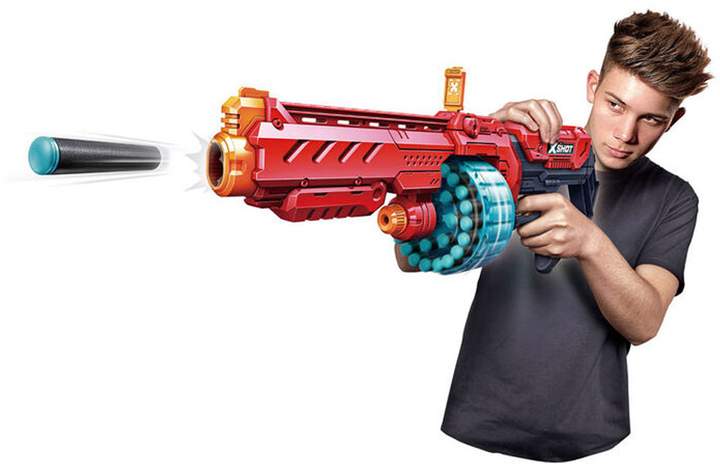 Скорострільний бластер Zuru X-Shot Red Excel Turbo Fire 48 патронів (193052040350) - зображення 5