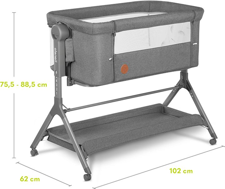 Дитяче ліжечко Lionelo Leonie Plus 3 в 1 Grey Stone (LO-LEONIE PLUS GREY STONE) - зображення 11