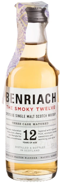 Виски Benriach The Smoky 12 YO 0.05 л 46% (5060716140204) - Фото 1 Виски Benriach The Smoky 12 YO 0.05 л 46% (5060716140204) - изображение 1