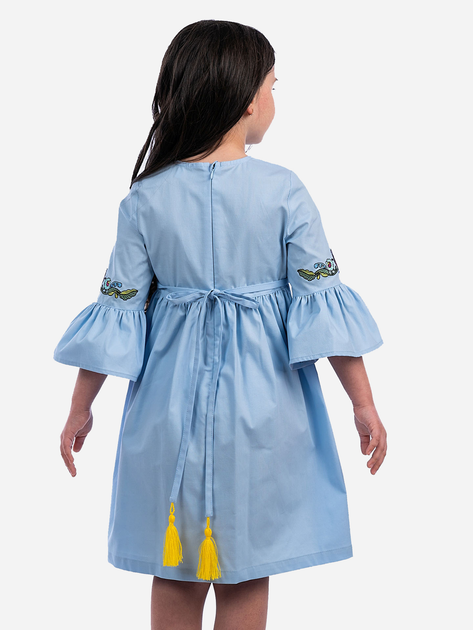 Подростковое платье-вышиванка для девочки Edelvika 298-22/09_blue 140 см Голубое (2100000599226) 