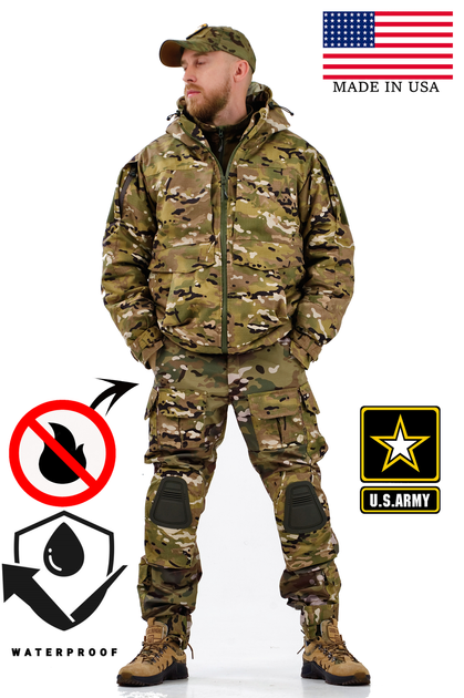 Зимовий комплект військової форми: бушлат тактичний та тактичні штани мультикам Multicam SPARTAN 60 - зображення 1