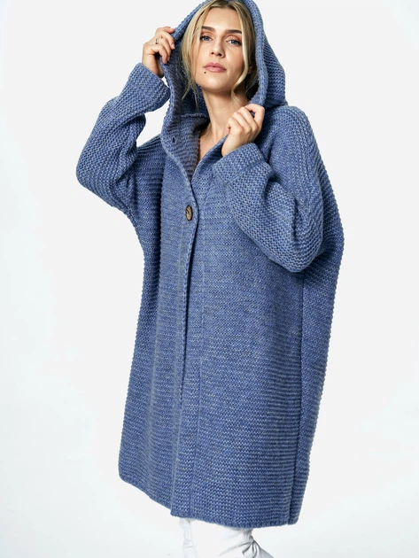 Kardigan damski oversize Figl M884 One size Niebieski (5902194412056) - obraz 5