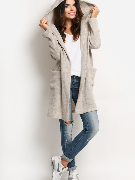 Кардиган жіночий Awama A123 L/XL Бежевий (5902360510944) - зображення 3