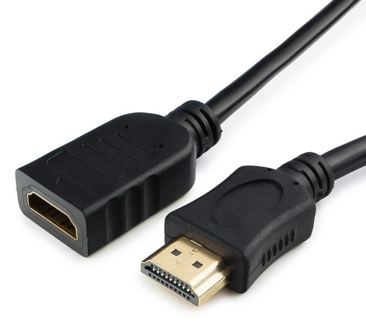 Кабель Cablexpert HDMI Male - HDMI Female 0.5 м (CC-HDMI4X-0.5M) - зображення 2