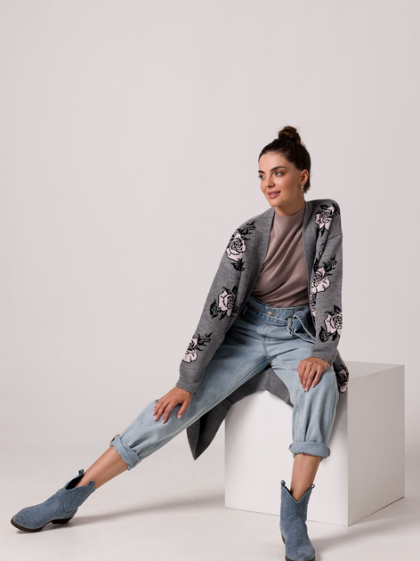 Кардиган жіночий BeWear BK102 One size Cвітло-cірий (5905563715536) - зображення 3