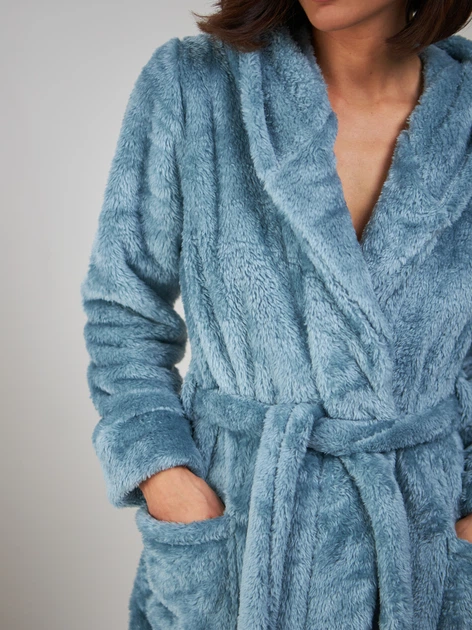 Халат теплый женский BARWA garments 0227 XL Морская волна (2110002274342) - Фото 7 Халат теплый женский BARWA garments 0227 XL Морская волна (2110002274342) - изображение 7