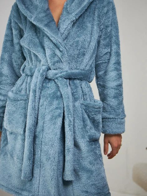 Халат теплый женский BARWA garments 0227 XL Морская волна (2110002274342) - Фото 8 Халат теплый женский BARWA garments 0227 XL Морская волна (2110002274342) - изображение 8