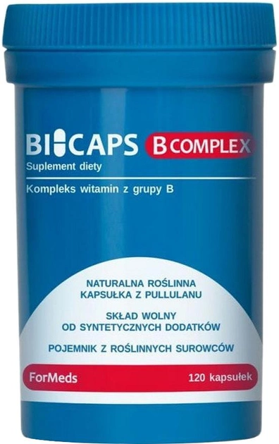 Комплекс вітамінів Formeds Bicaps B Complex 120 капсул (5902768866636) - зображення 1
