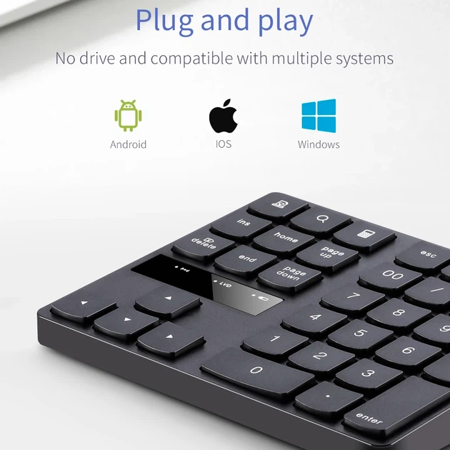 Клавиатура беспроводная BauTech Numeric Keypad чёрная (1012-190-01) - изображение 8