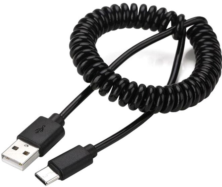 Kabel spiralny Cablexpert USB 2.0 Type-A (M) - Type-C (M) 1.8 m (CC-USB2C-AMCM-6) - obraz 1