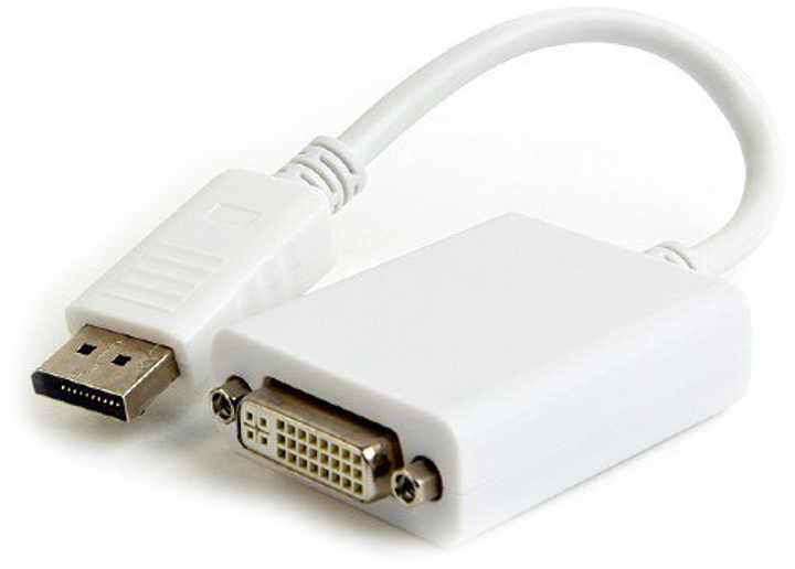 Przejściówka Cablexpert DisplayPort na DVI 0.1 m Biały (A-DPM-DVIF-03-W) - obraz 1