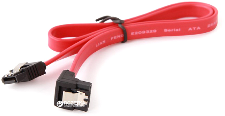 Kabel Cablexpert SATA III z kątowym złączem 0.3 m (CC-SATAM-DATA90-0.3M) - obraz 2
