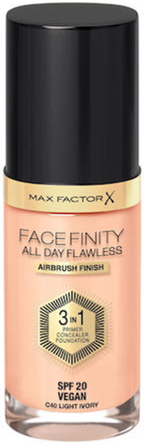 Podkład do twarzy Max Factor Facefinity 3w1 C40 Light Ivory kryjący w płynie 30 ml (3614225851575) - obraz 1