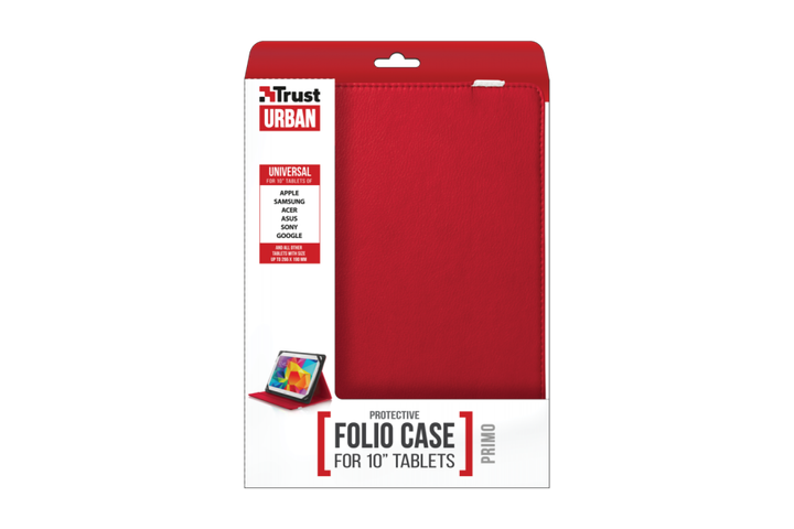 Чохол для планшета Trust Primo universal folio stand 10" tablets red (20316) - изображение 4