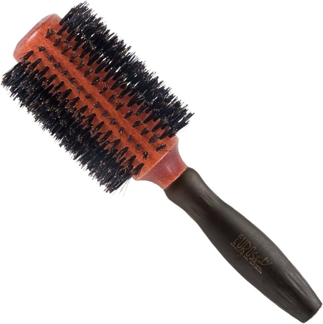 Брашинг для волосся Eurostil Circular Cepillo Mezcla Jabali Mango Caucho 3.8 см (8423029029418) - зображення 1